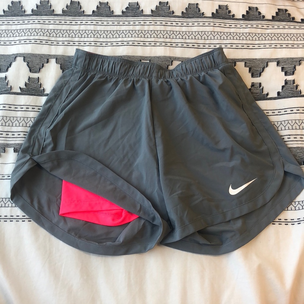 Grey Nike Dri-Fit with Pocket and Hot Pink Liner
